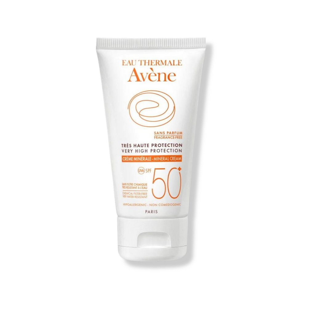 Avène Mineral Cream SPF 50+ Sunscreen | أفين كريم معدني مع واقي للشمس بعامل حماية 50