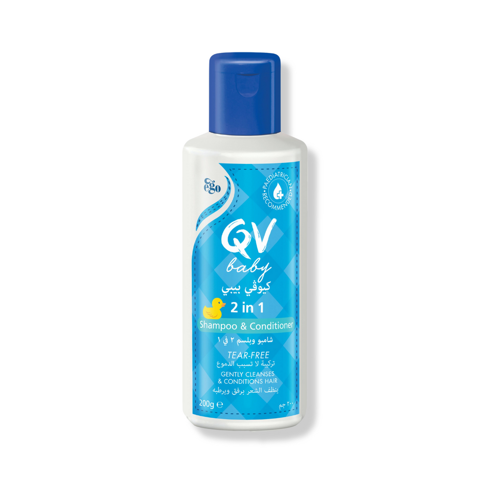 QV Baby Shampoo & Conditioner 200g by Ego | شامبو وبلسم كيو في للأطفال غم200