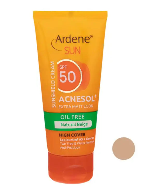 Ardene Sun SPF 30 Acnesol Oil Free Light Beige | كريم الشمس من أردين SPF 30 أكنيسول خالي من الزيوت - لون بيج فاتح