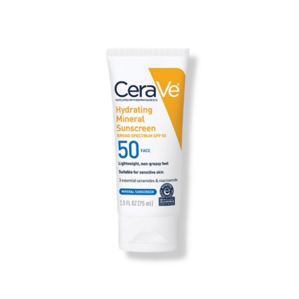 CeraVe Hydrating Mineral Sunscreen Face Lotion SPF 50 | واقي شمس من سيراڤي مع ترطيب للبشرة