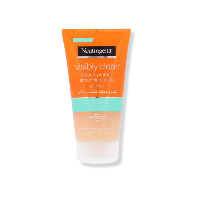 NEUTROGENA® Visibly Clear Clear & Protect Smoothing Scrub Oil Free – نيتروجينا® فيزيبلي كلير مقشر نقاء وحماية ومنعّم الخالي من الزيوت