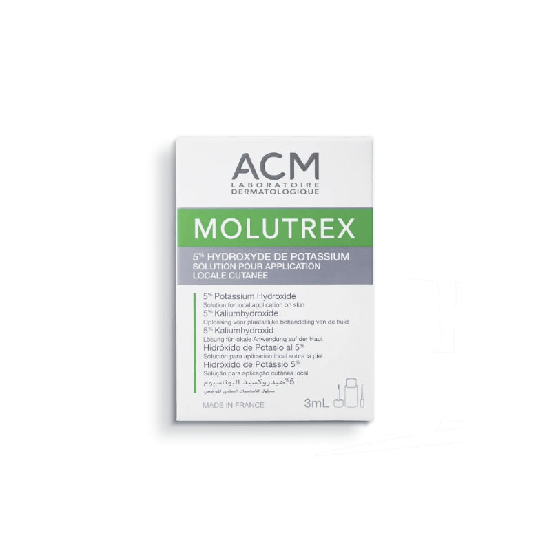 محلول معالج للمليساء المعدية 3 مل من اي سي ام ACM Molutrex 5% Potassium Hydroxide