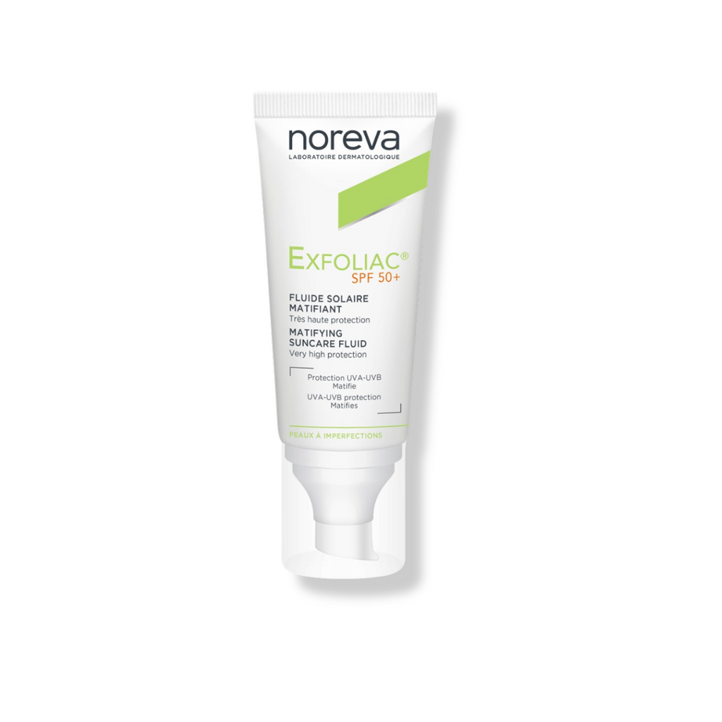 Exfoliac UV Blocker SPF50+ Noreva | إكسفولياك واقي شمسي، حماية فائقة 50+ SPF من نوريفا